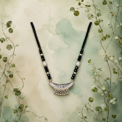Patal Bhuvaneshwari White Silver Mangalsutra