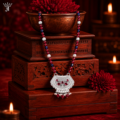 Burasi Raga White Silver Mangalsutra