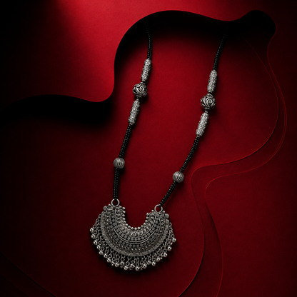 Buransh Vamika Antique Silver Mangalsutra