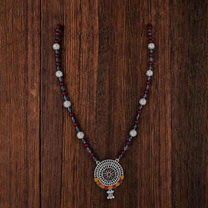Jageshwari Rangchakra White Silver Mangalsutra