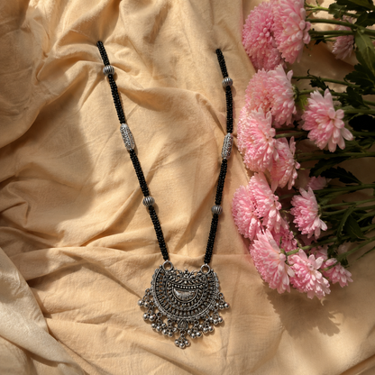 Kafal Chandrika Antique Silver Mangalsutra