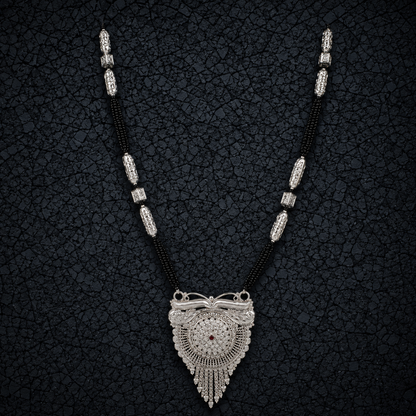 Jageshwari Prabha White Silver Mangalsutra