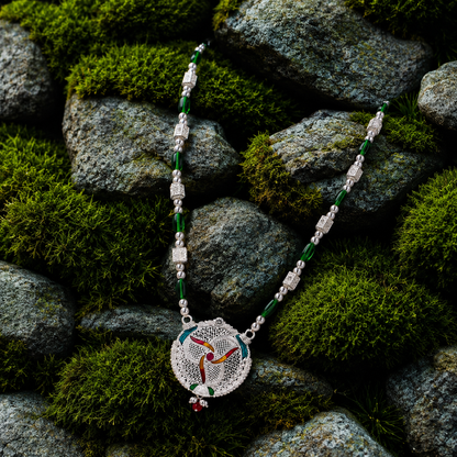 Nanda Vartika White Silver Mangalsutra