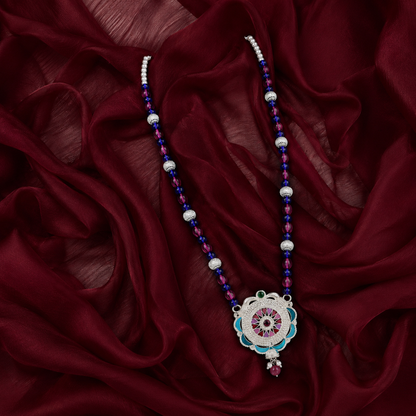Neelkanthi Jyotsna White Silver Mangalsutra