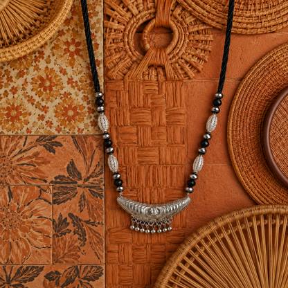 Chopta Himjyoti White Silver Mangalsutra