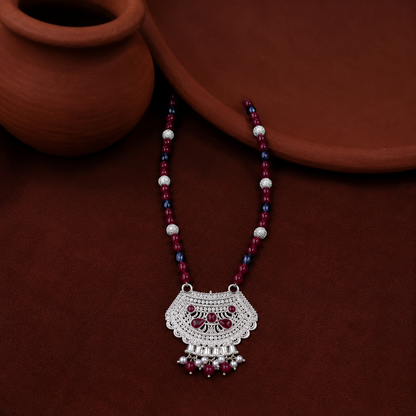 Burasi Raga White Silver Mangalsutra