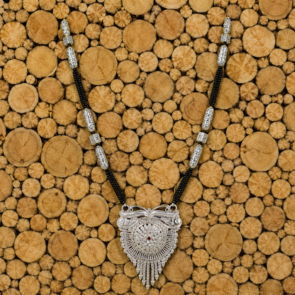 Jageshwari Prabha White Silver Mangalsutra