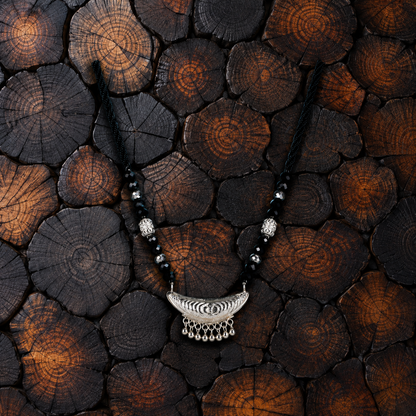 Patal Bhuvaneshwari White Silver Mangalsutra