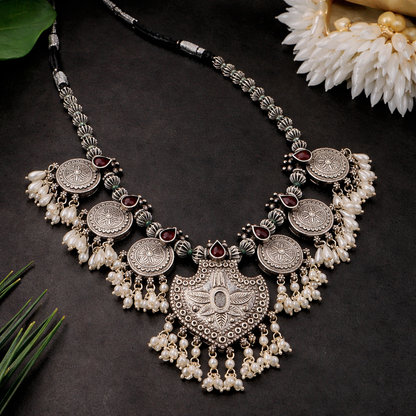 Kumaoni ChandraKiran Antique Silver Necklace