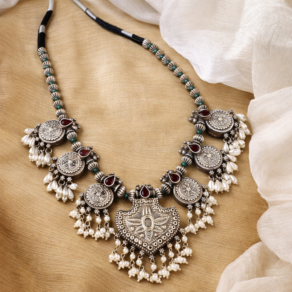 Kumaoni ChandraKiran Antique Silver Necklace