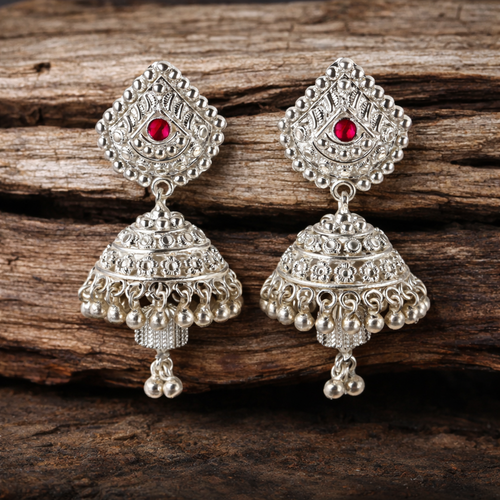 Kedarkhand Laal Teeka Jhumki