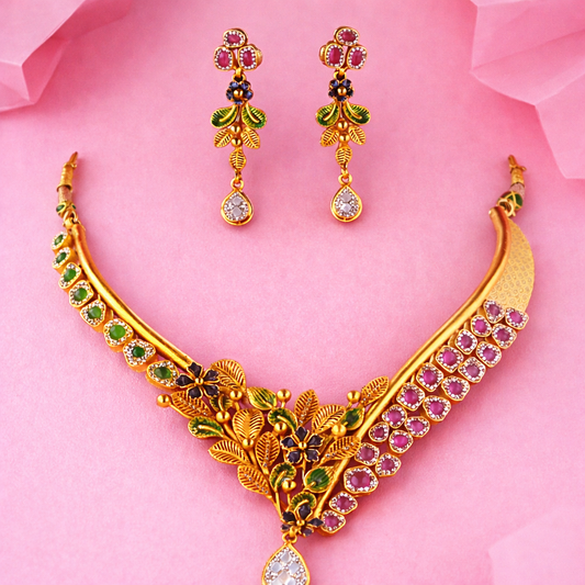 Kedarkhand PushpLehar Rajat Haar Set