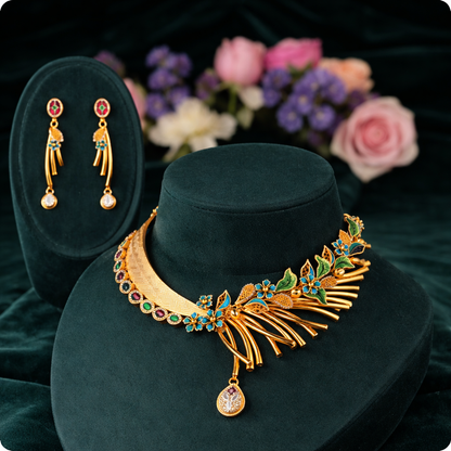 Badrika PushpJhari RajHaar Set