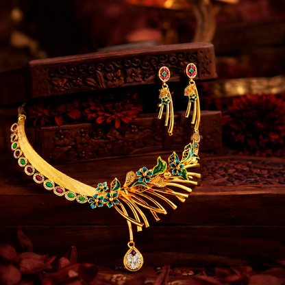 Badrika PushpJhari RajHaar Set