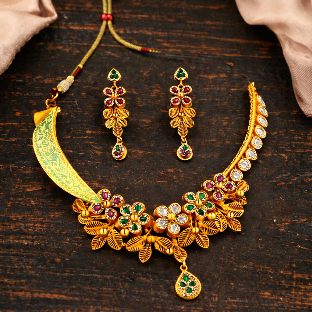 Harshil PushpaLehar RajHaar Set