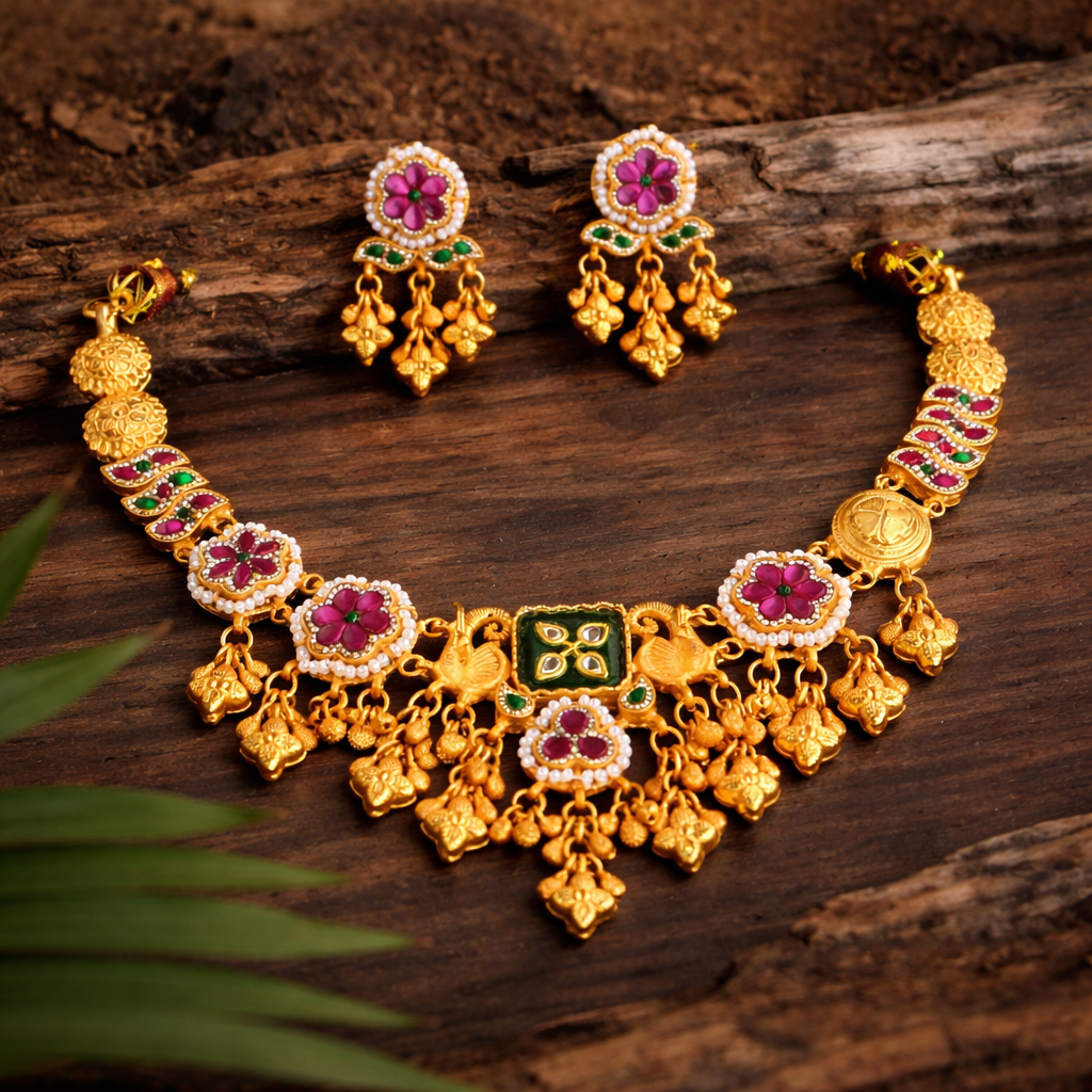 Pahadi Pushpangan Rajhaar Set