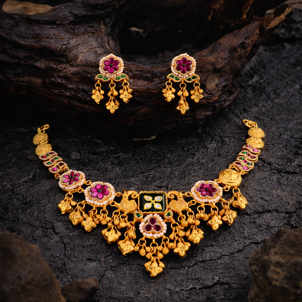 Pahadi Pushpangan Rajhaar Set