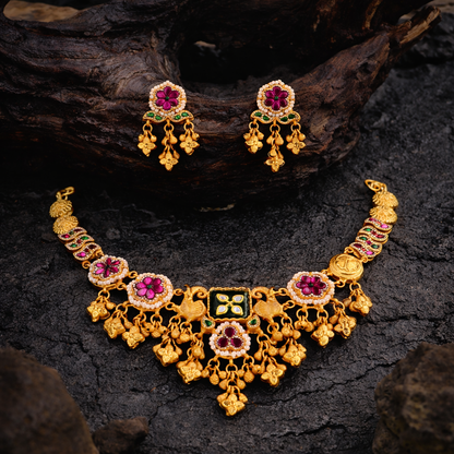 Pahadi Pushpangan Rajhaar Set