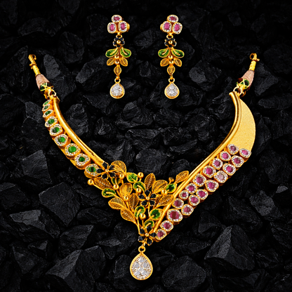 Kedarkhand PushpLehar Rajat Haar Set