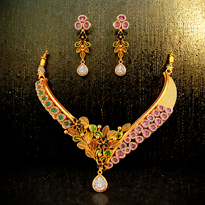 Kedarkhand PushpLehar Rajat Haar Set