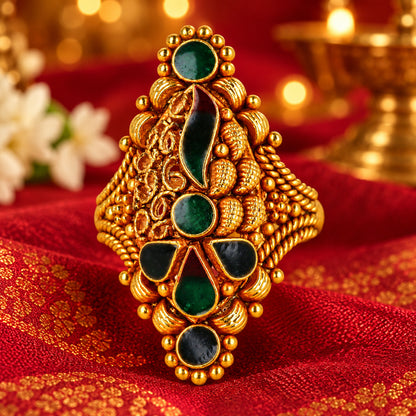 Chaukori Harit-Bindu Ring - view 4
