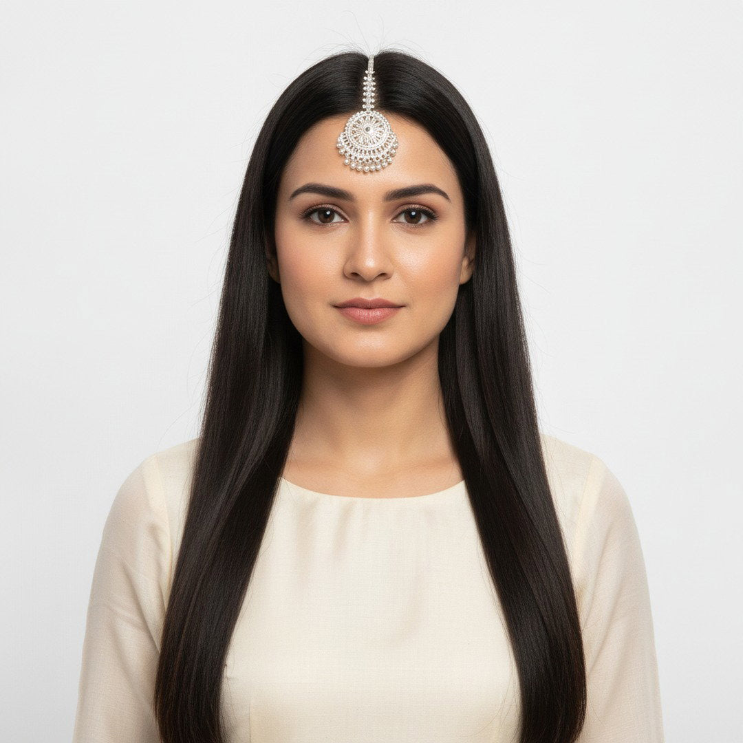 Harshil Hima-Chakra Maang Tikka - craft