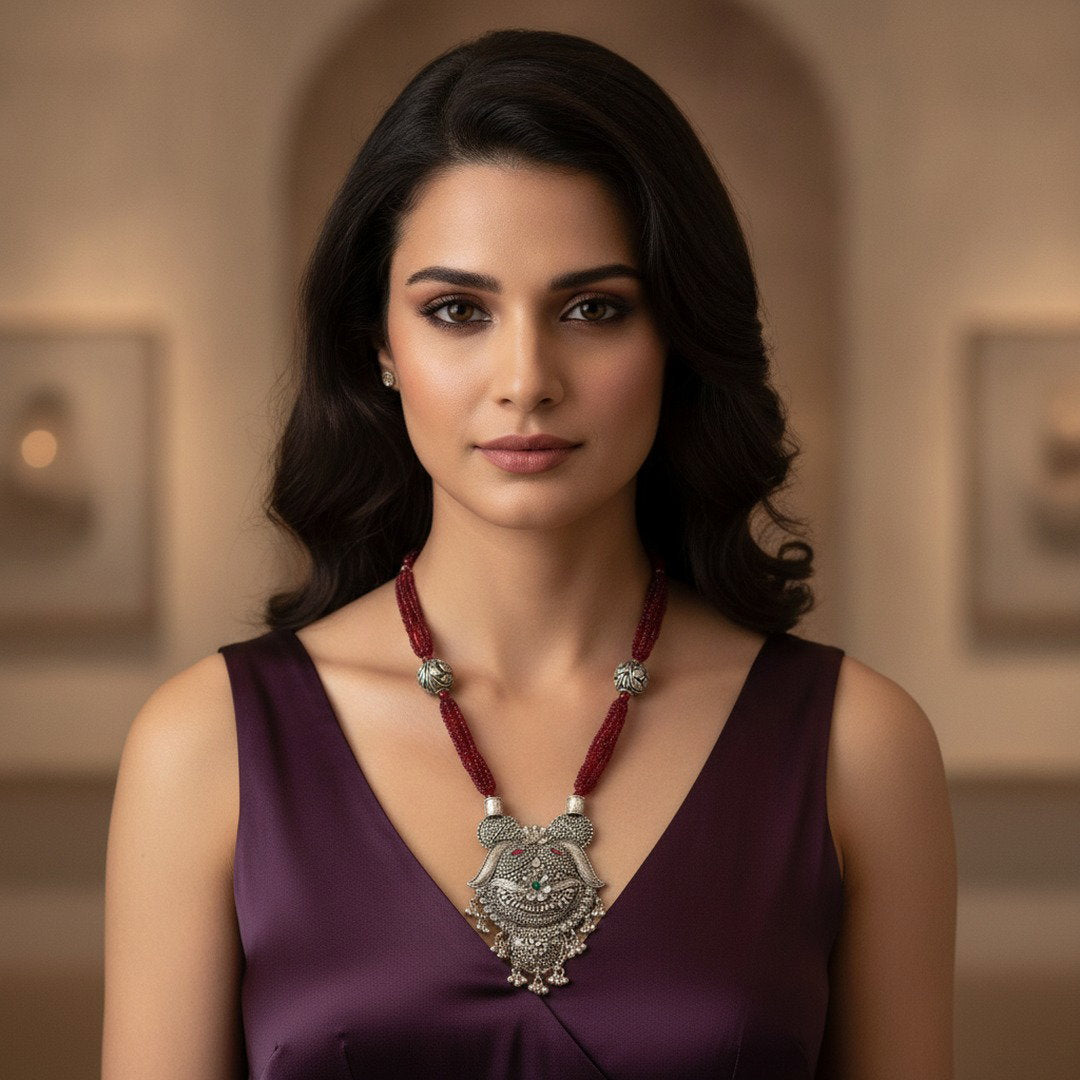 Lakhamandal Lal-Dhaga Necklace - description