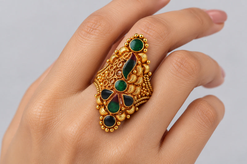 Chaukori Harit-Bindu Ring - cultural