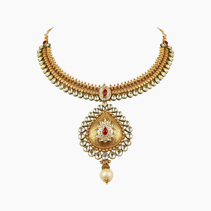 Traditional Kundan Ruby Necklace