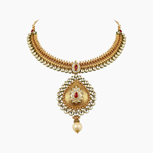 Traditional Kundan Ruby Necklace