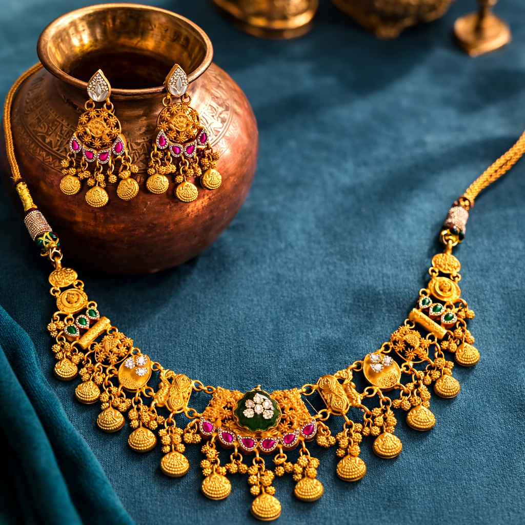 Rajrajeshwari Necklace Set