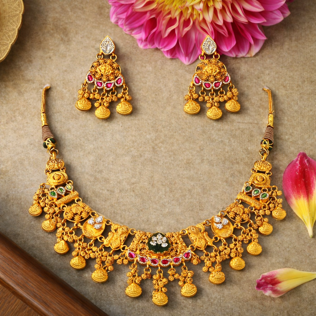 Rajrajeshwari Necklace Set