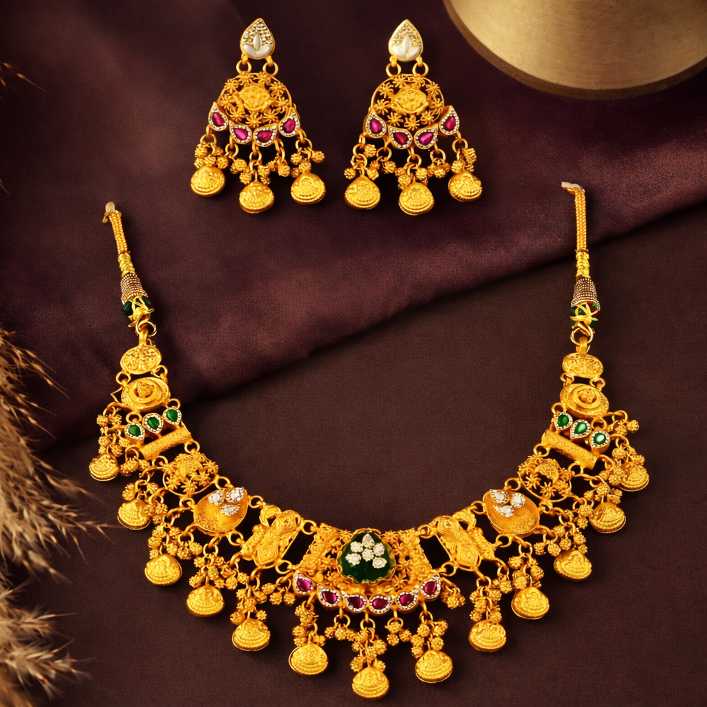 Rajrajeshwari Necklace Set